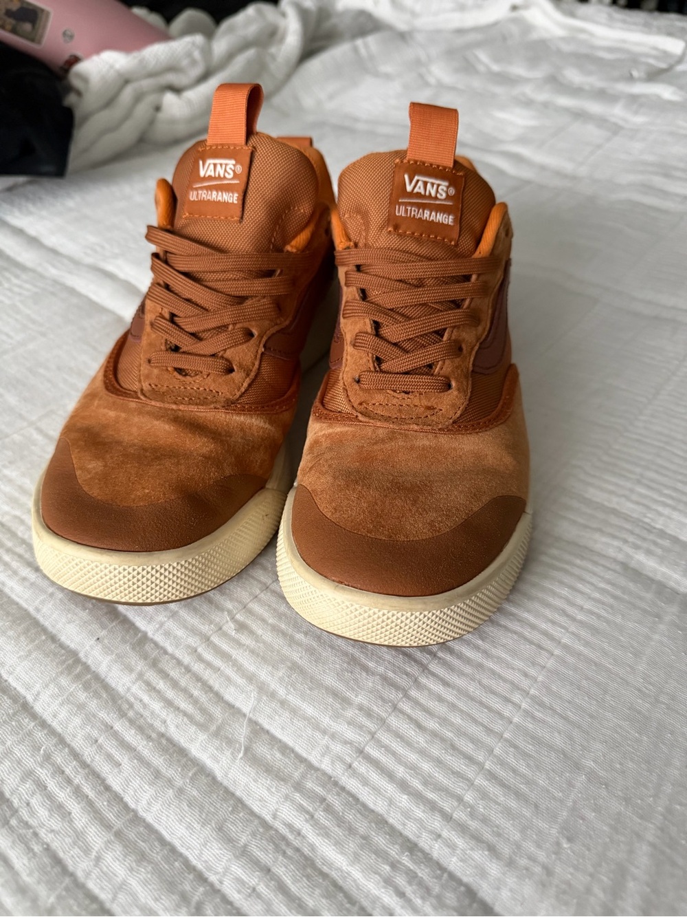 Vans UltraRange EXO SE Sneakers Cream/Orange Lightweight Comfort - Picture 3 of 15